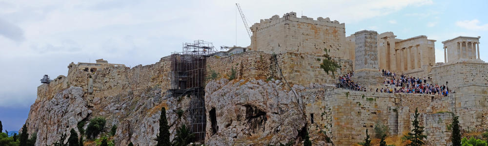 Athen Areopagos-Hill Akropolis Panorama