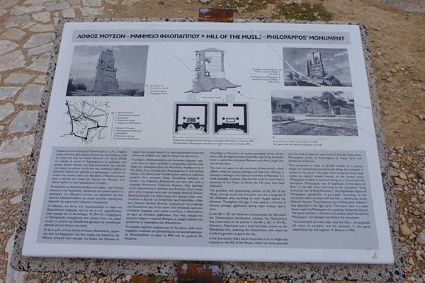 Athen Filopappou-Hill Philopapposmonument Infotafel