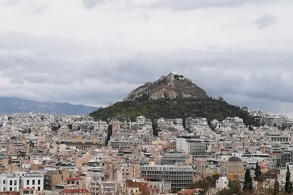 Athen Lykavittos Stadtberg
