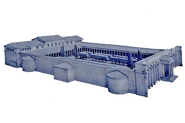Athen Monastiraki Hadriansbibliothek Skizze