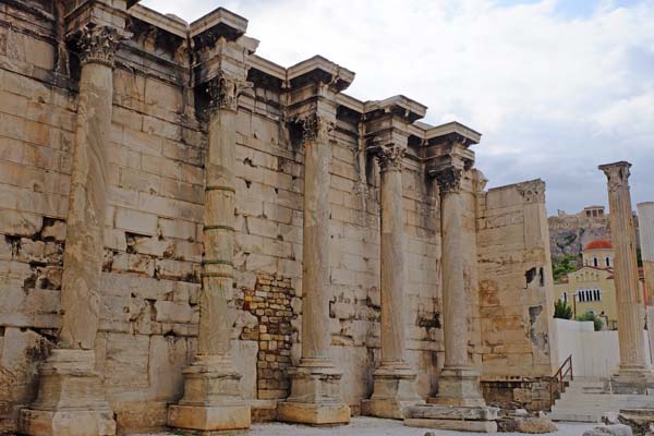 Athen Monastiraki Hadriansbibliothek Westwand