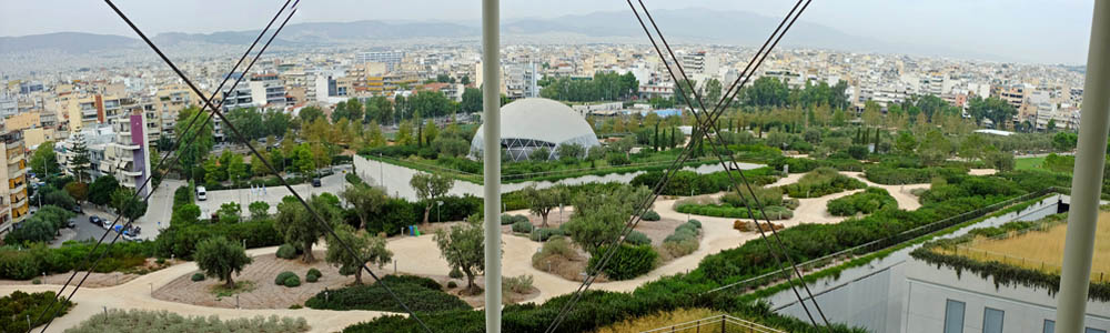 Kallithea SNFCC Ausblick Panorama