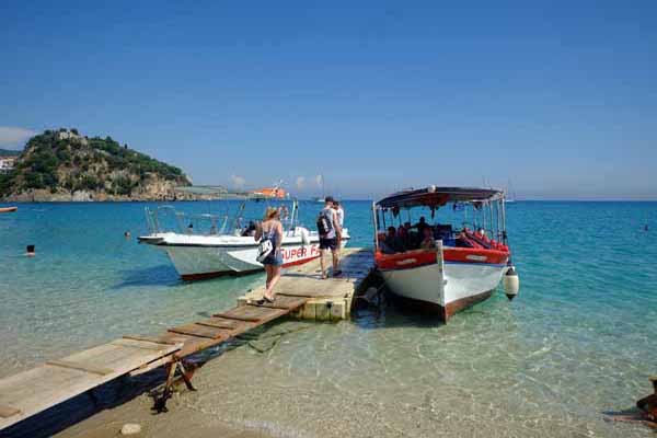 Valtos Beach Anleger Wassertaxi