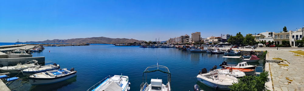 Karystos Hafen-Panorama