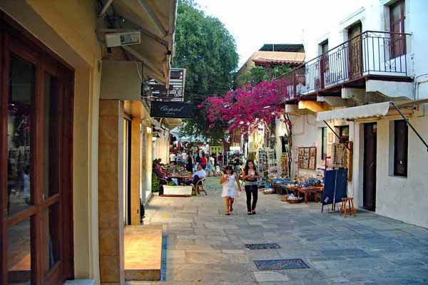 Kos Stadt Shoppingmeile