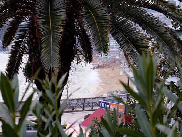 Kavala Palmen und Strand