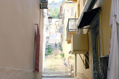 Nafplio Treppe zur Burg Akronafplia