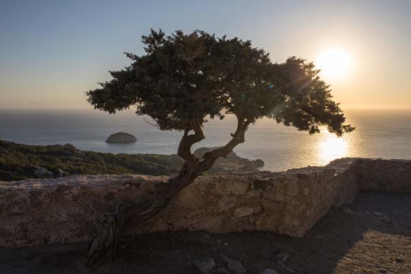 Monolithos Sonnenuntergang