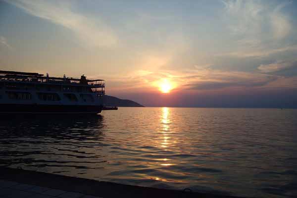 Limenas Thasou Sonnenuntergang