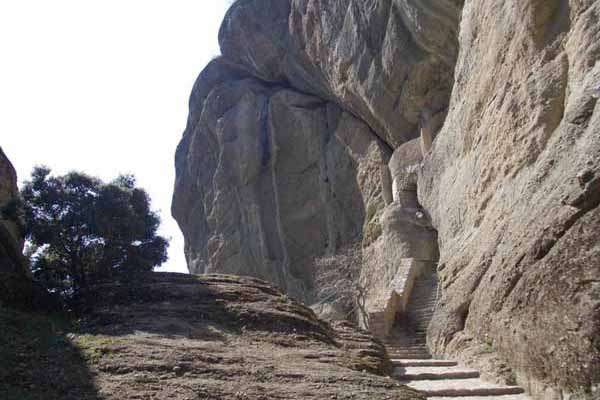 Meteora Steinstufen